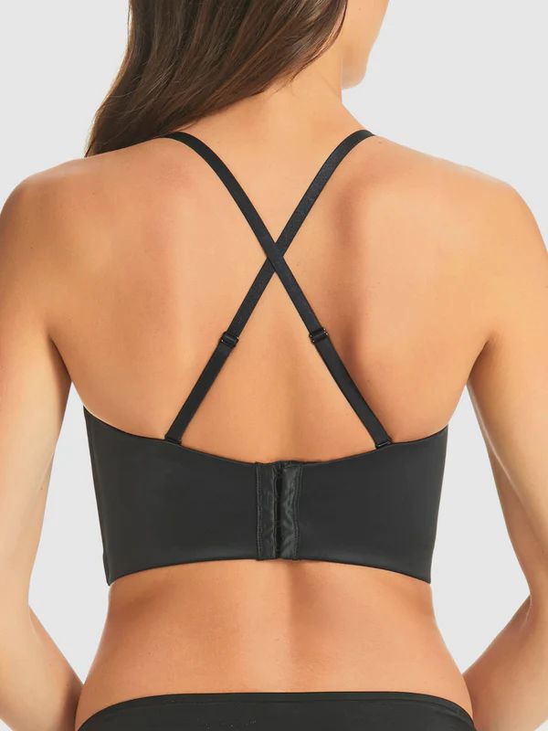 FINELINES Refined Strapless Plunge Bustier RL029A - Black