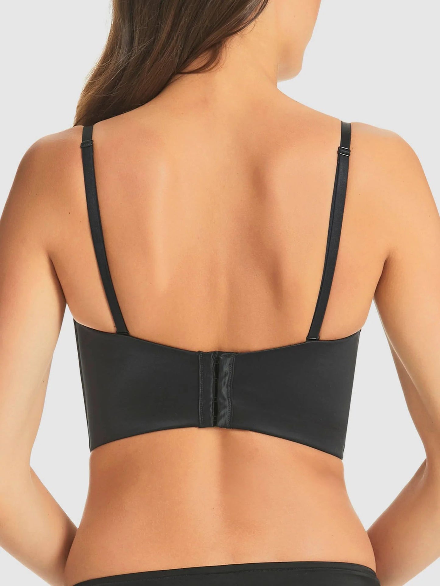 FINELINES Refined Strapless Plunge Bustier RL029A - Black
