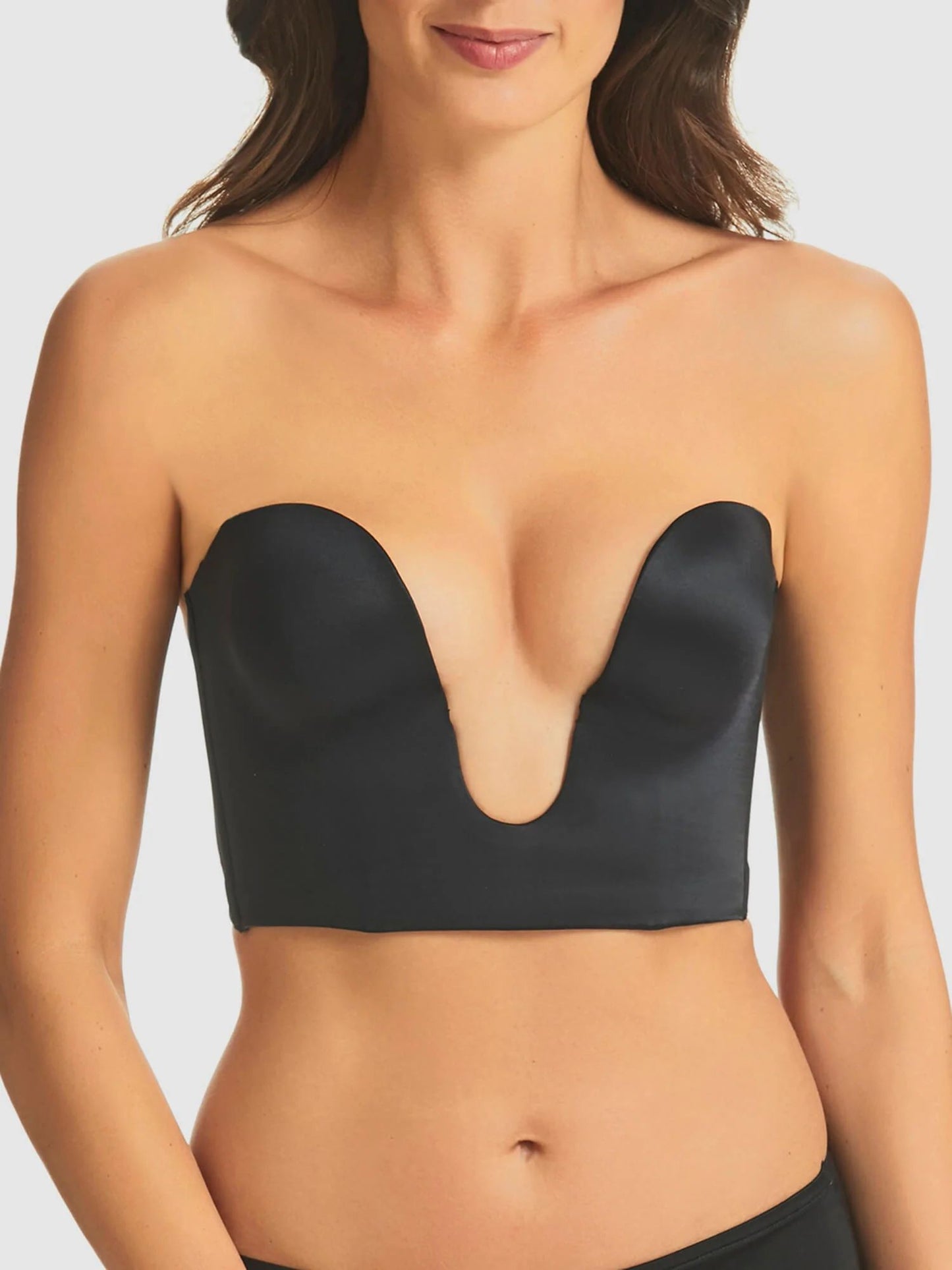 FINELINES Refined Strapless Plunge Bustier RL029A - Black