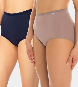 SLOGGI Maxi Brief 2Pack 10054778 - Navy & Brown