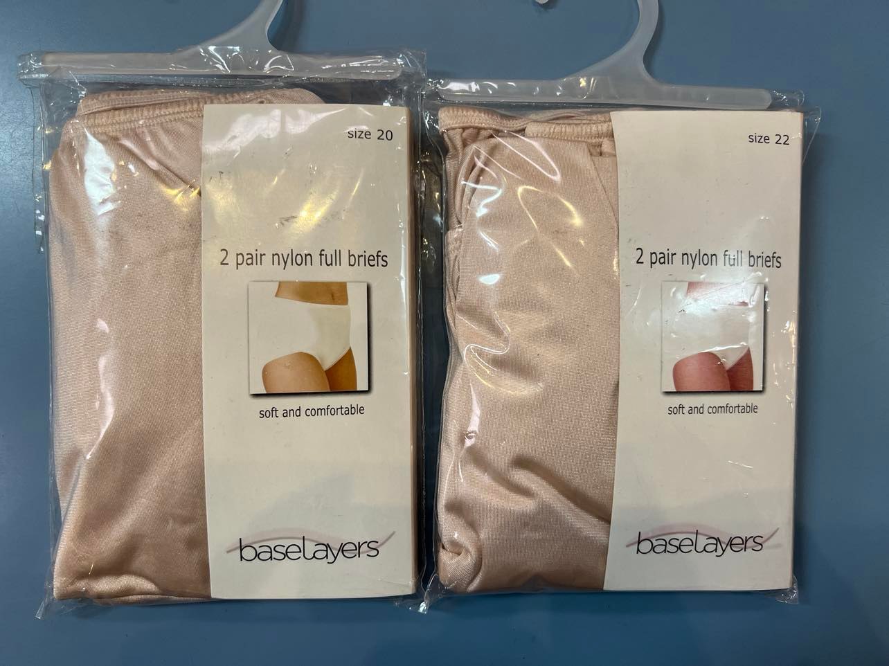 BASELAYERS Nylon Full Briefs J4202 2-Pack