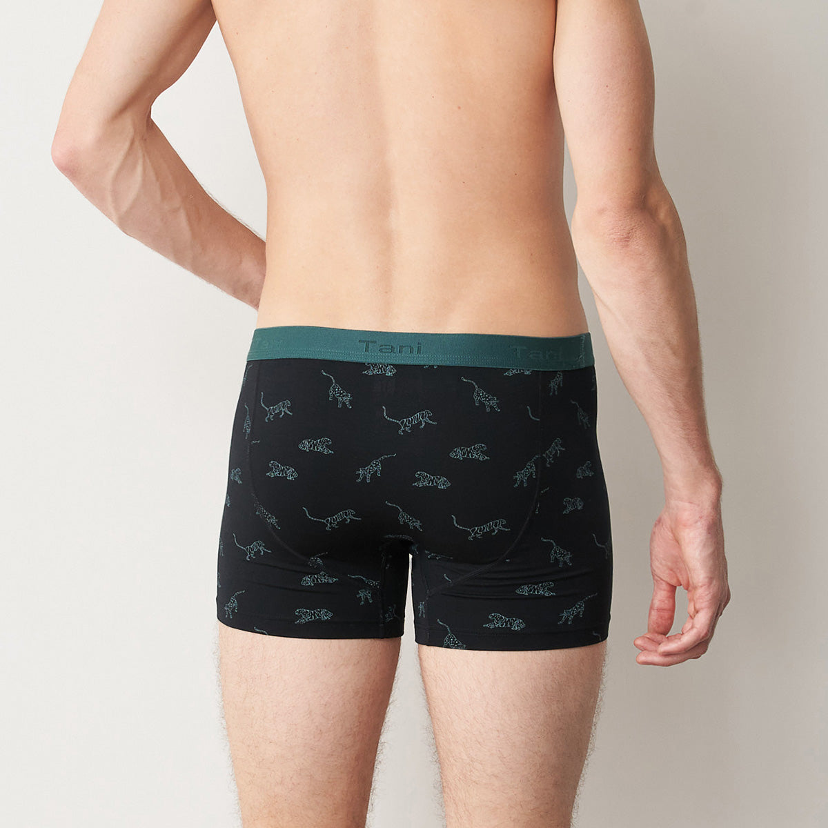 TANI Mens SilkTouch Contour Boxer Print Trunk 29080