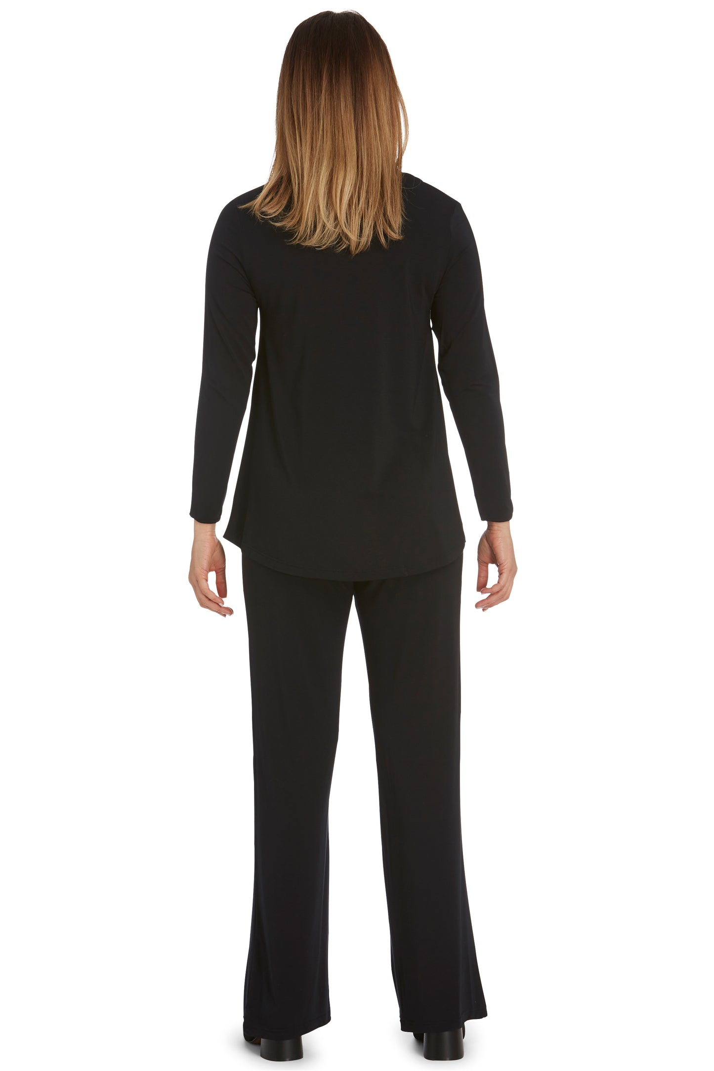 TANI Split Hem Long Sleeve Relax Fit Top 79410