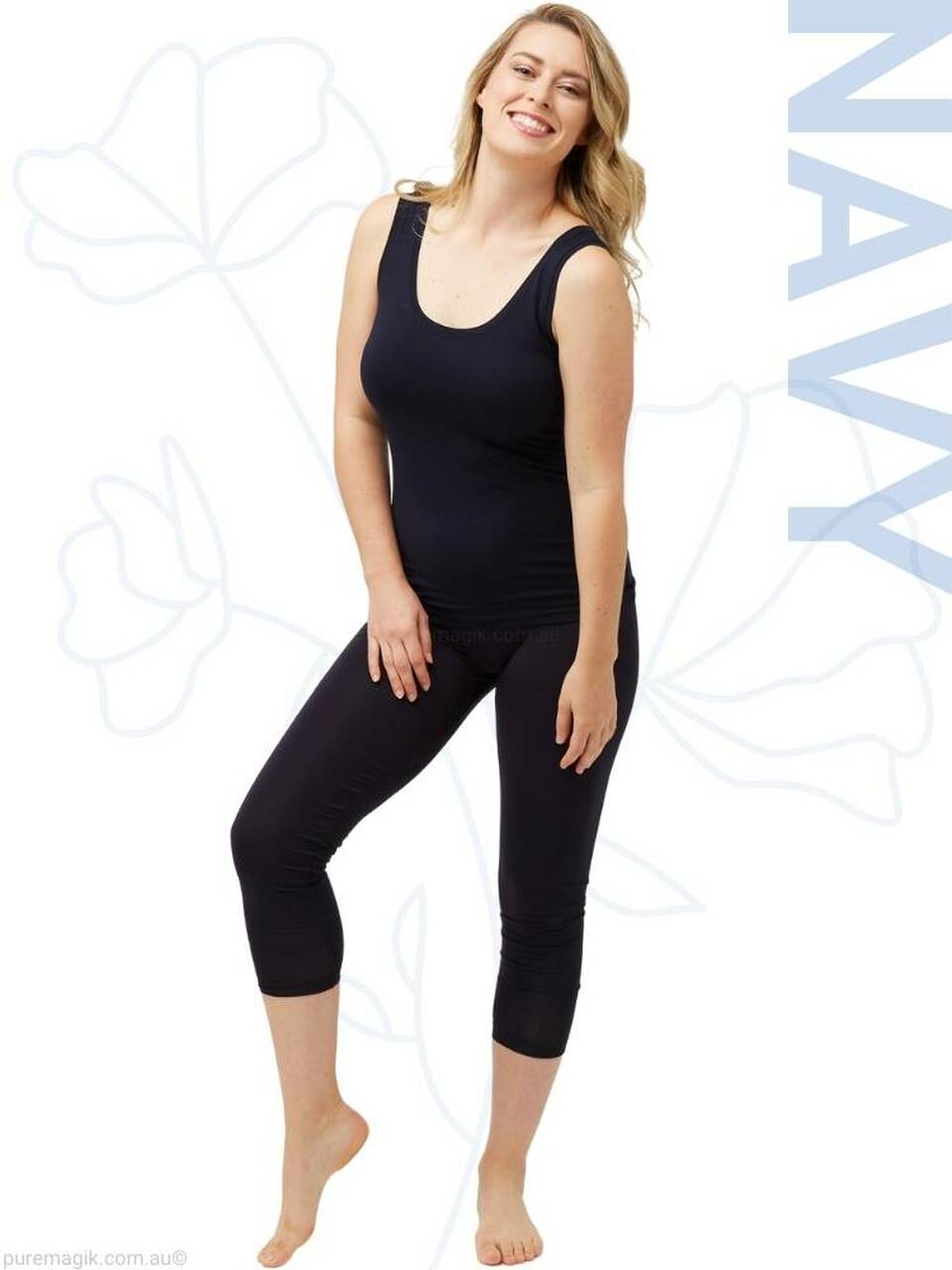 TANI Mid Calf 3/4 Crop Micro Modal Soft Leggings 89228