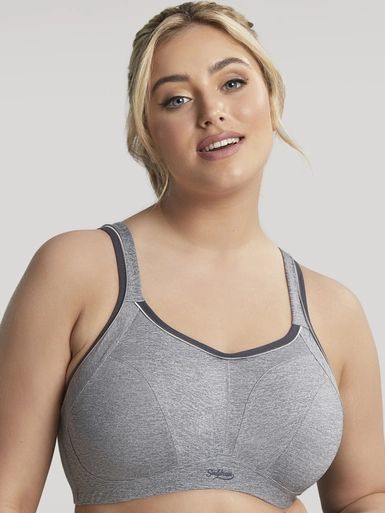 SCULPTRESSE Non Padded Sports Bra 9441 - Charcoal Marl