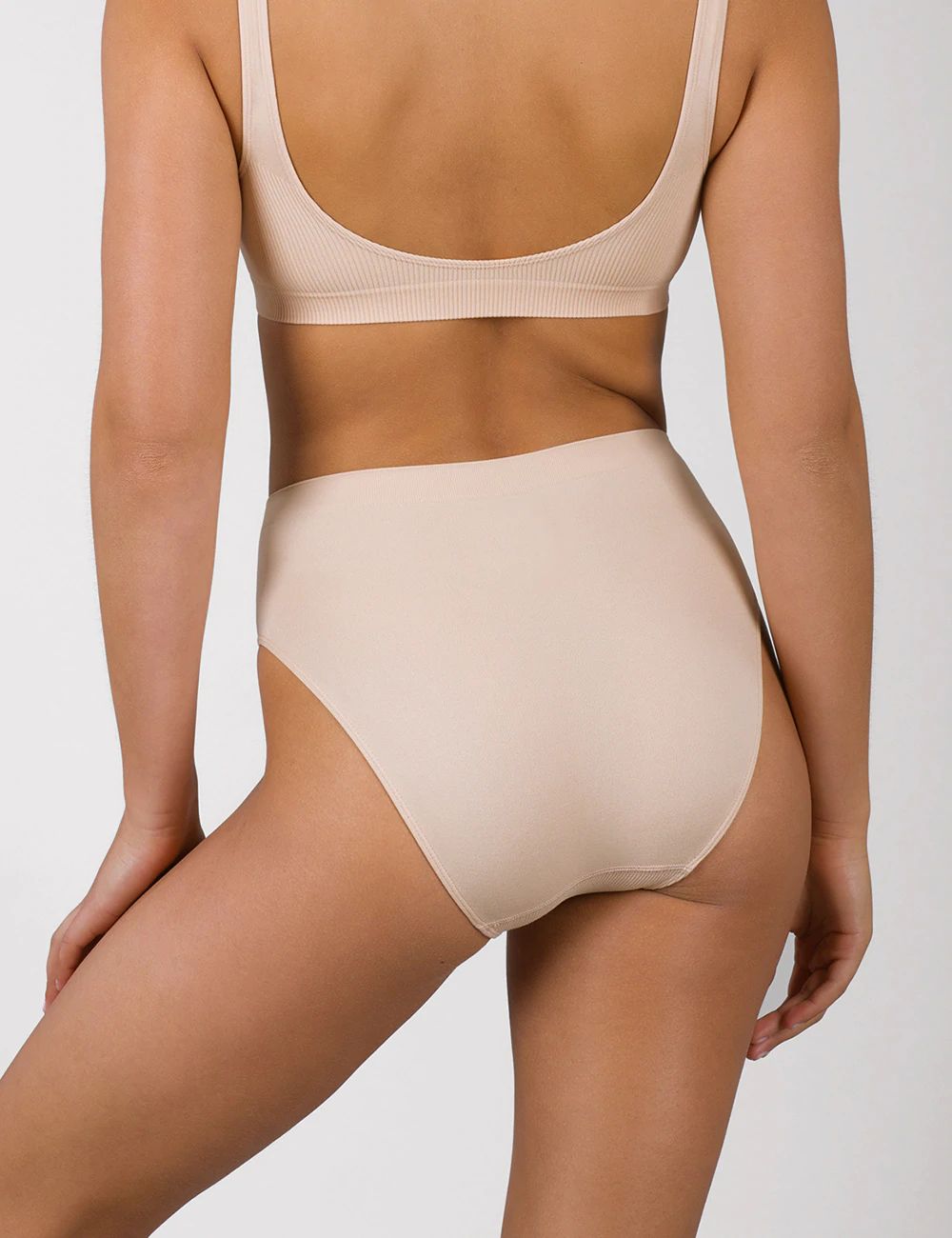 AMBRA Bodysoft Hi Cut Brief AMUWBTQHC - Rose Beige