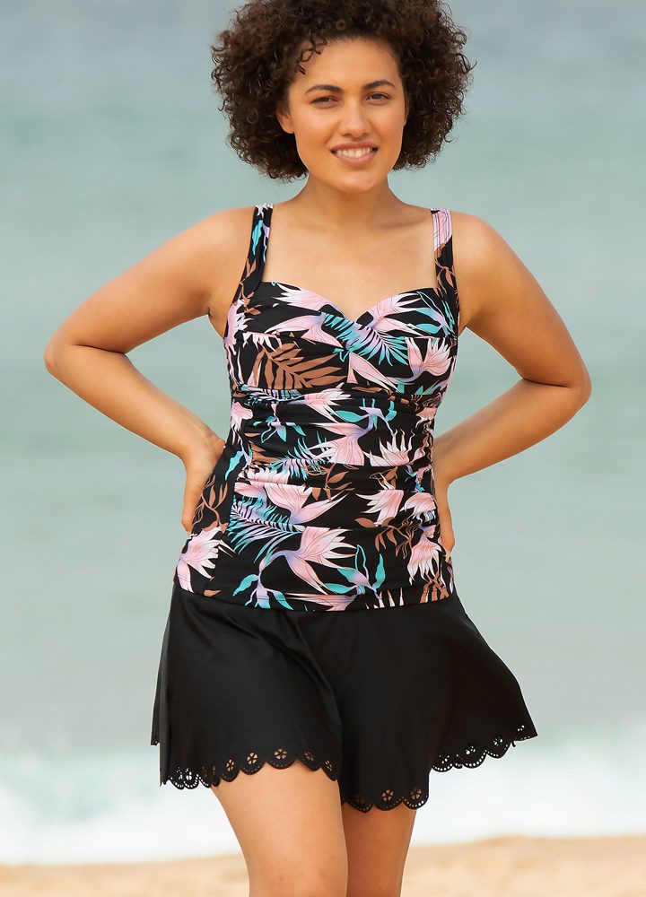 LASCULPTE Sustainable Tummy Control Tankini Blush Floral BDSW2121