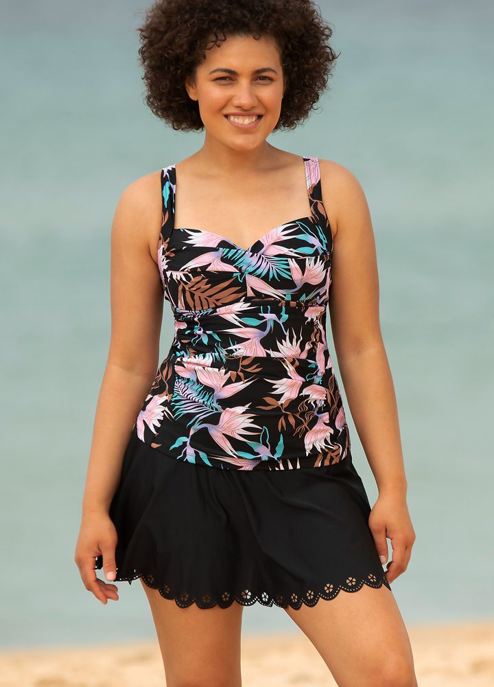 LASCULPTE Sustainable Tummy Control Tankini Blush Floral BDSW2121