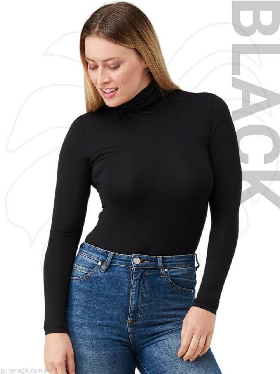 TANI Turtle Neck Long Sleeve Skivvy Modal 79278