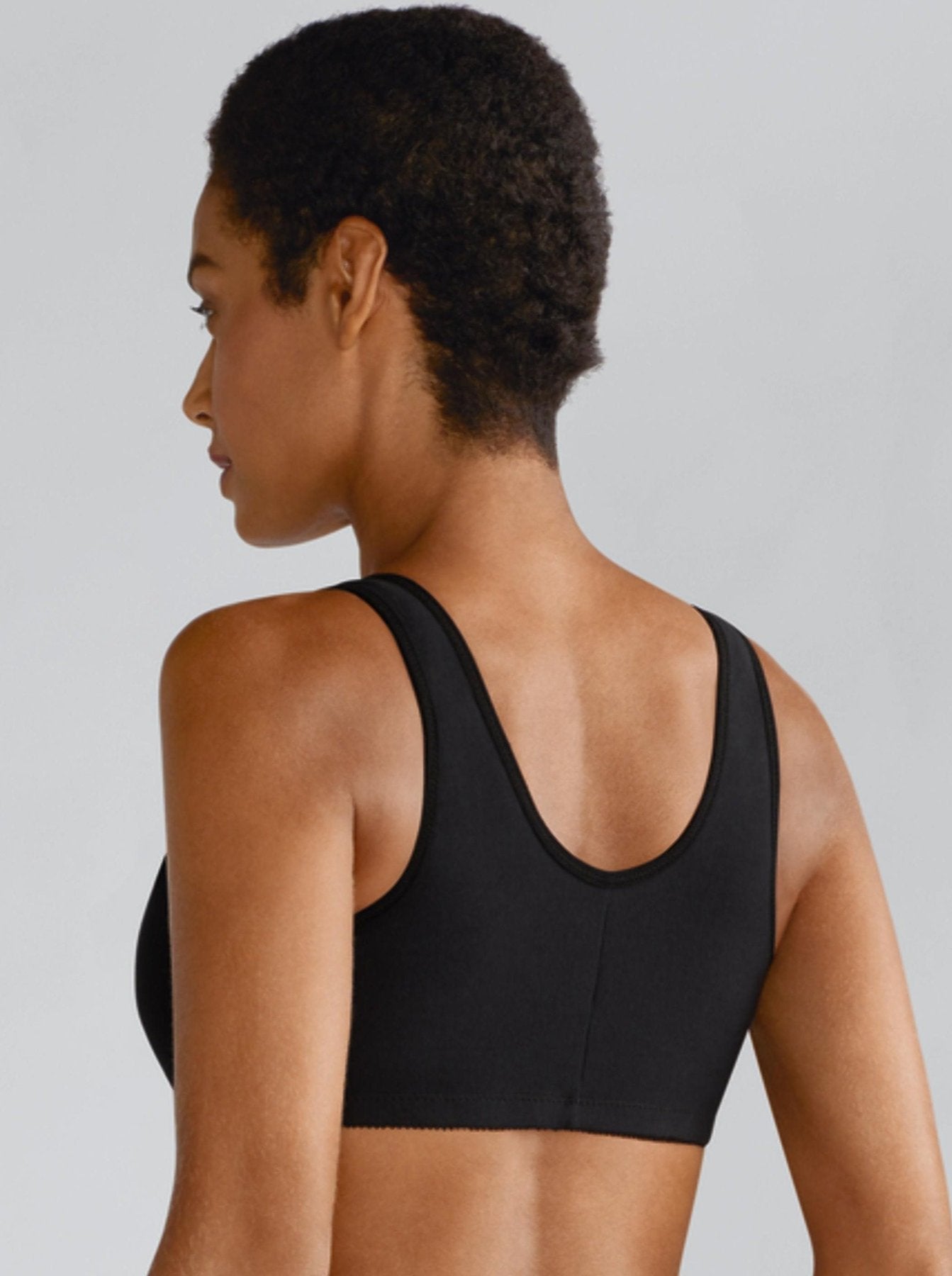 AMOENA Frances Non Wired Front Closure Post Surgical Bra 2128 - Nude/ Black/ White