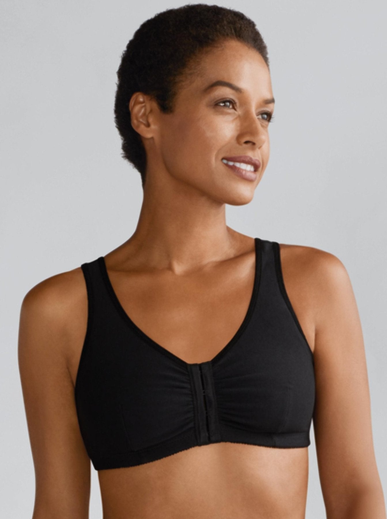 AMOENA Frances Non Wired Front Closure Post Surgical Bra 2128 - Nude/ Black/ White