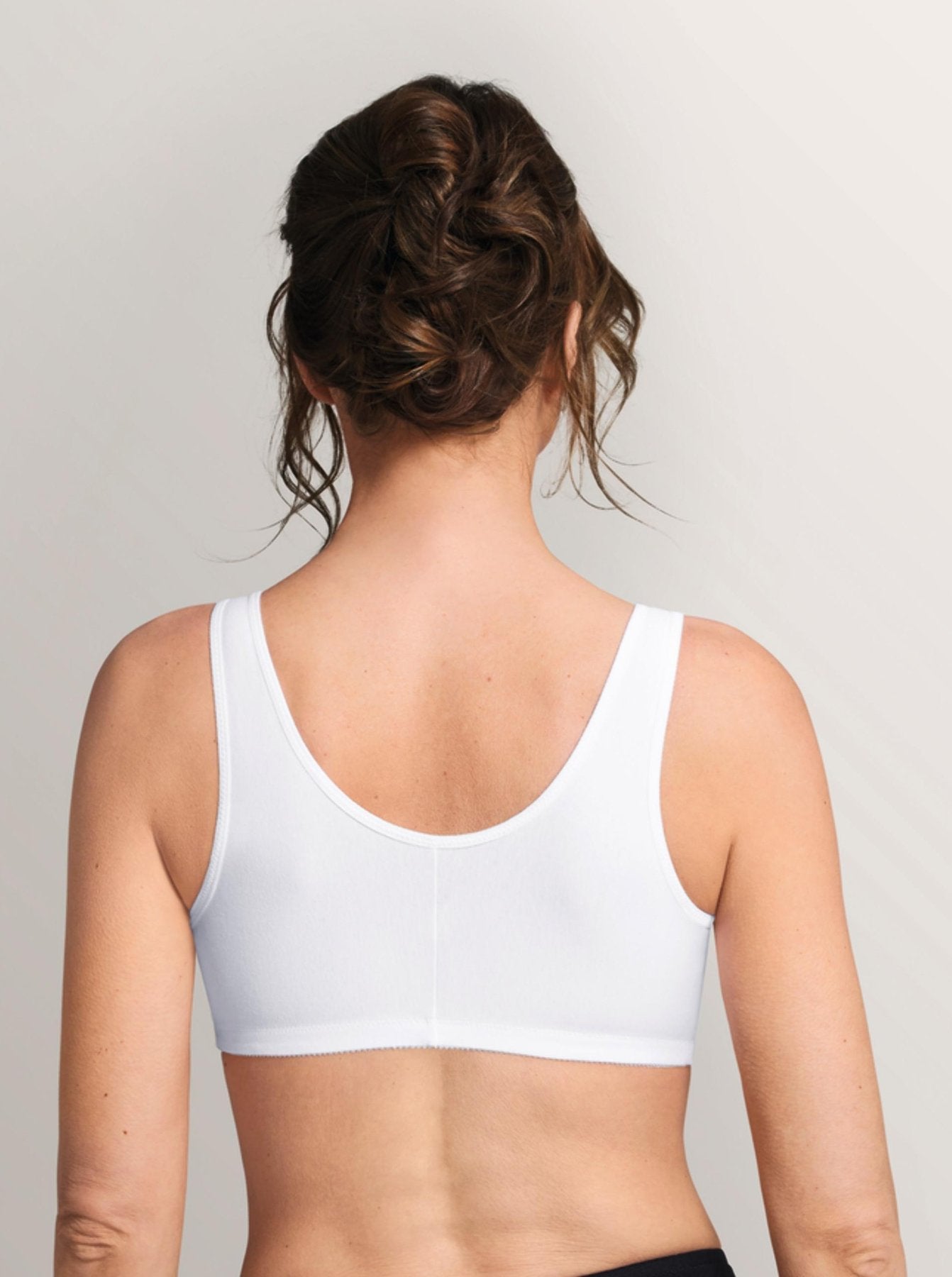 AMOENA Frances Non Wired Front Closure Post Surgical Bra 2128 - Nude/ Black/ White