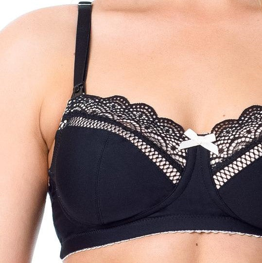 HOTMILK Show Off Nursing Wire Free Bra - Black