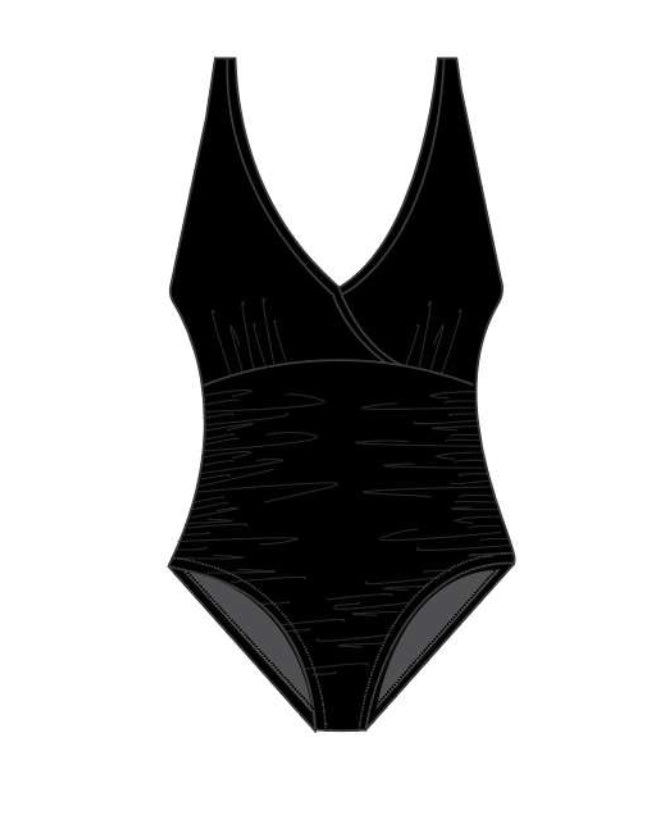 CHERRYLANE Plain One Piece Swimsuit 70802