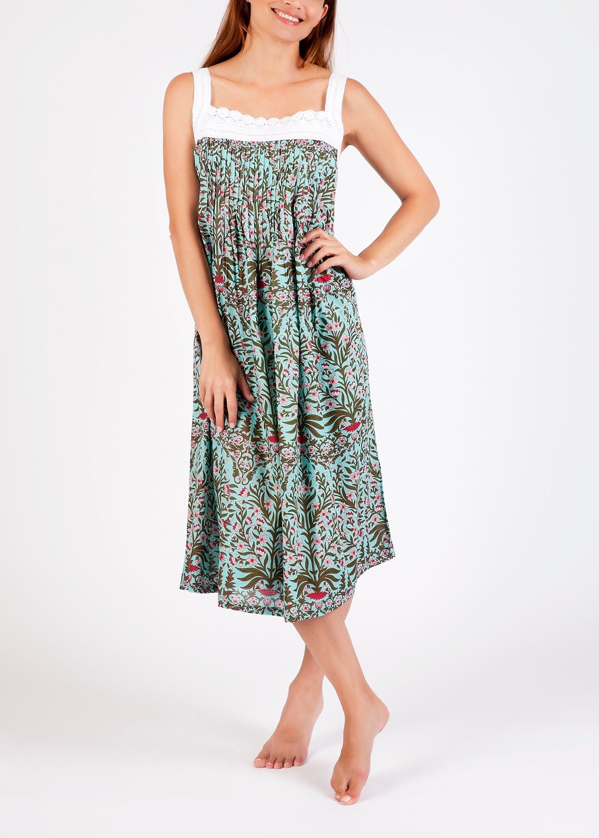 ARABELLA Pin Tucked Laced Nightie MD78G