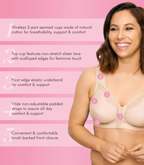 EXQUISITE FORM Front Opening Soft Cup Posture Bra 531