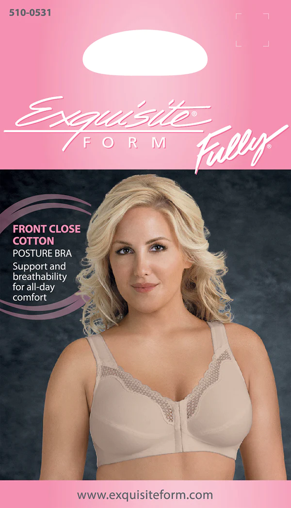 EXQUISITE FORM Front Opening Soft Cup Posture Bra 531