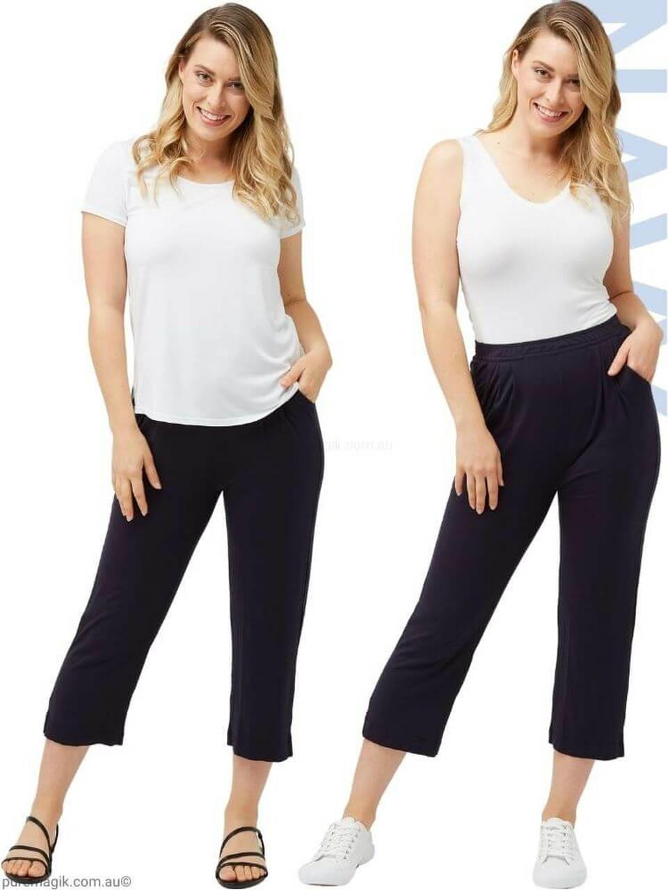 TANI Capri Resort Slim Cropped Leg Modal Pant 8960