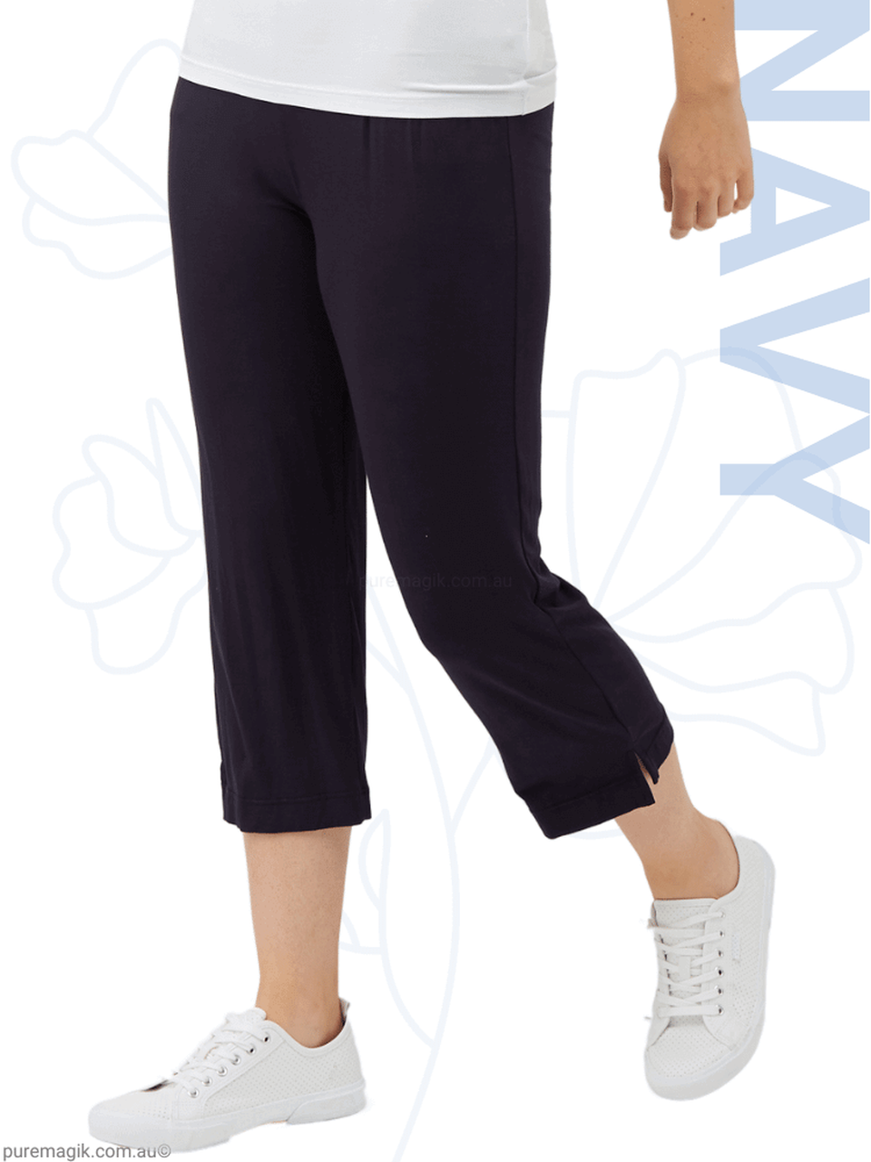 TANI Capri Resort Slim Cropped Leg Modal Pant 8960