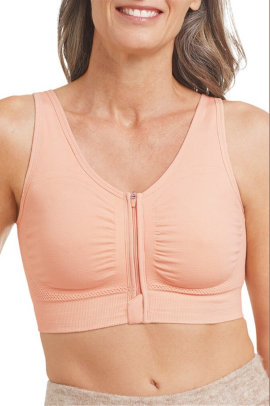 AMOENA Emillia Front Zip Seamless Comfort Bra