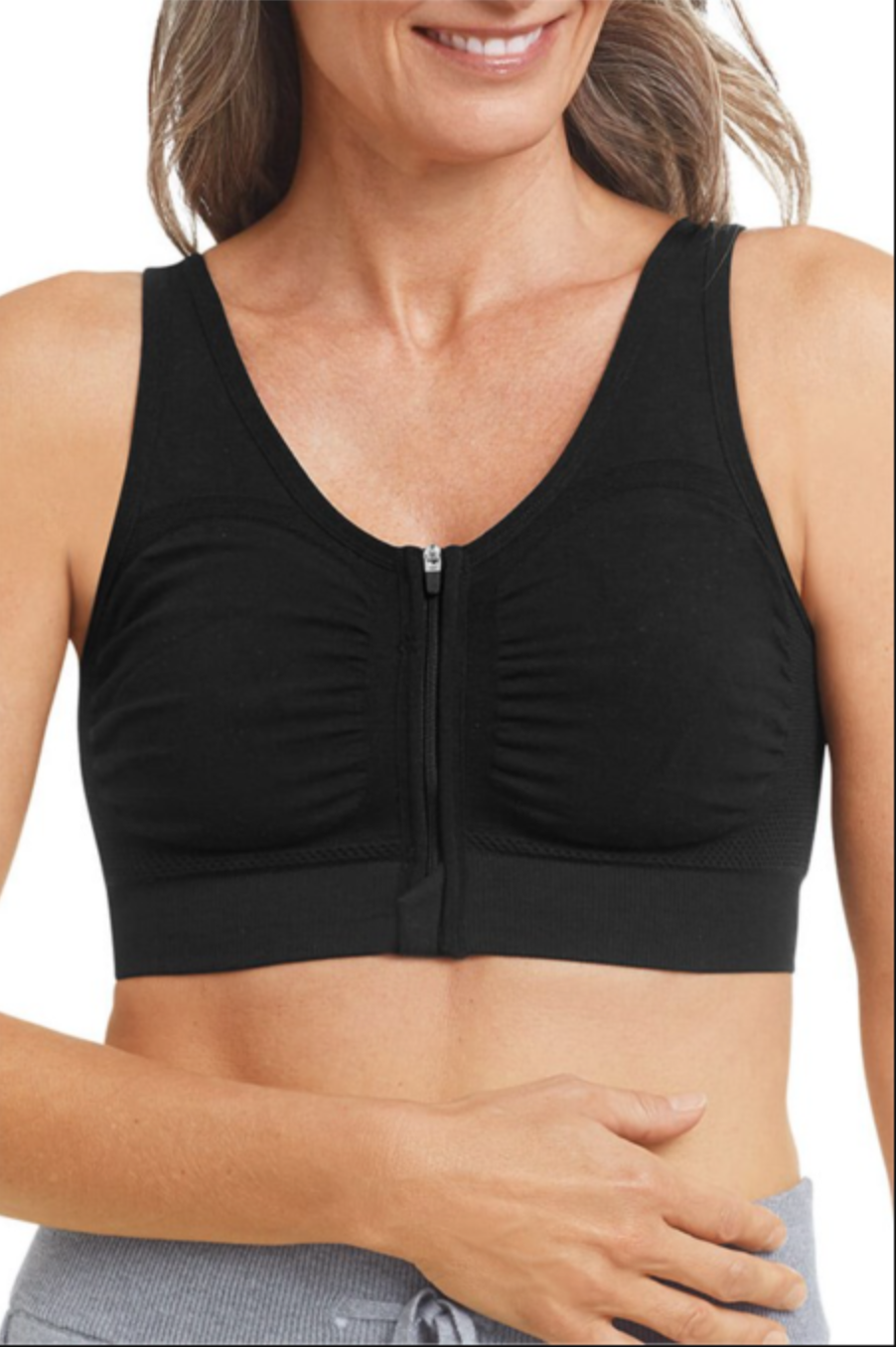 AMOENA Emillia Front Zip Seamless Comfort Bra