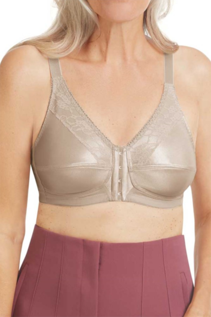 AMOENA Nancy Non-wired Front Closing Mastectomy Bra 44739 - Light Nude –  The Lingerie Bar