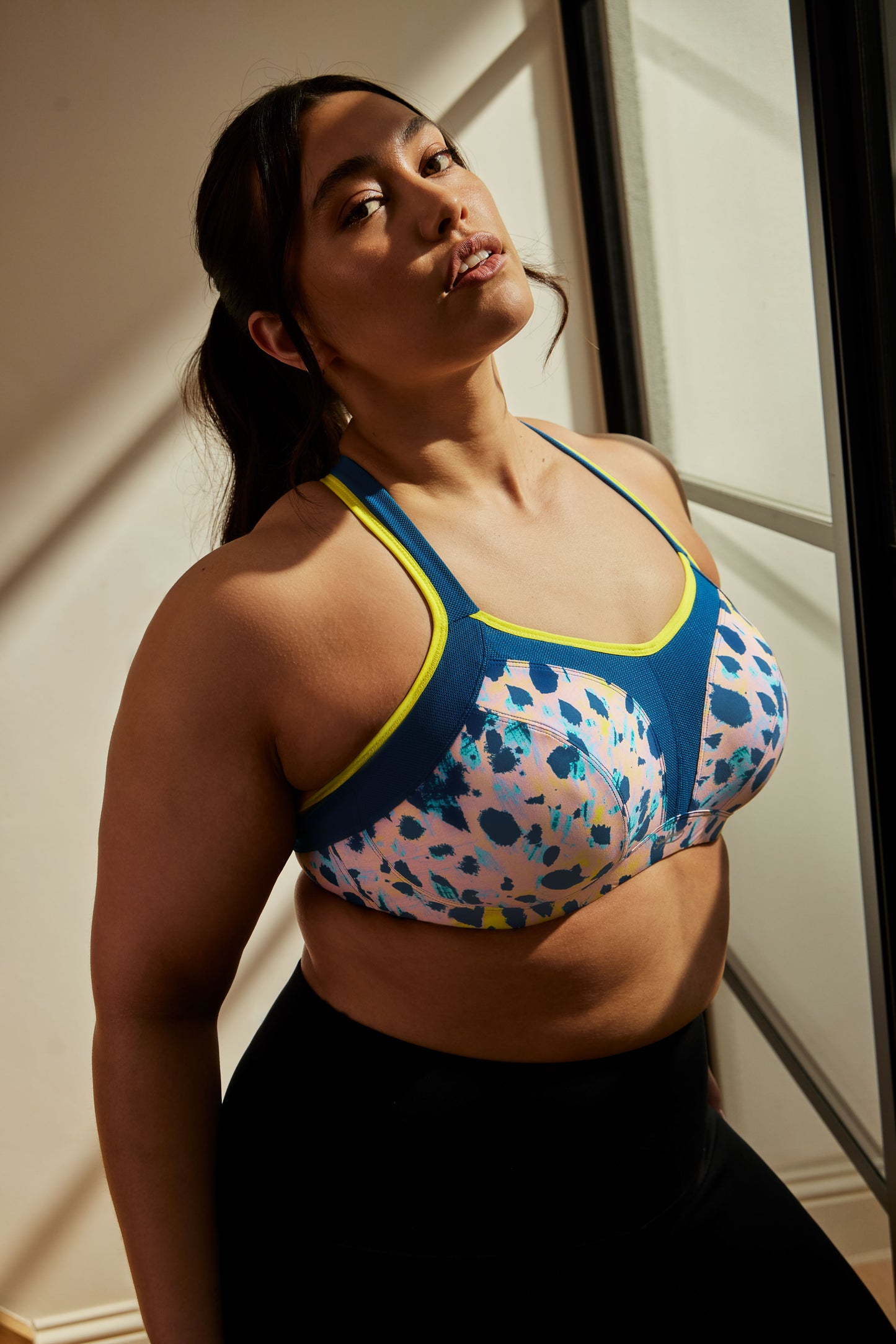 SCULPTRESSE Non Padded Sports Bra 9441 - Lime Animal