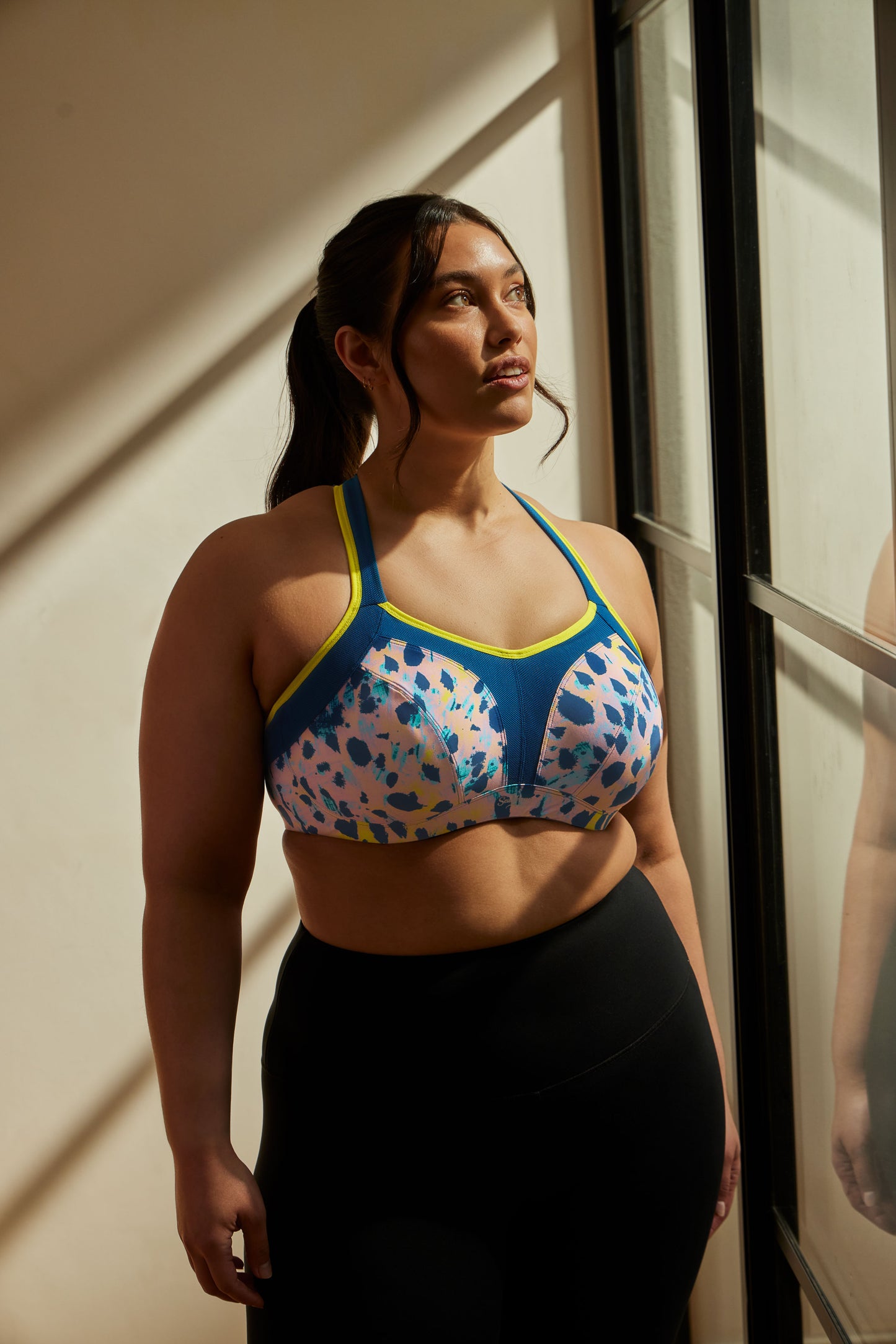 SCULPTRESSE Non Padded Sports Bra 9441 - Lime Animal