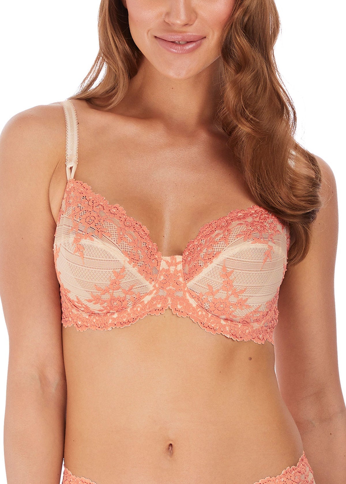 WACOAL Embrace Lace Stretch Lace Bra WA065191 - Coral Pink
