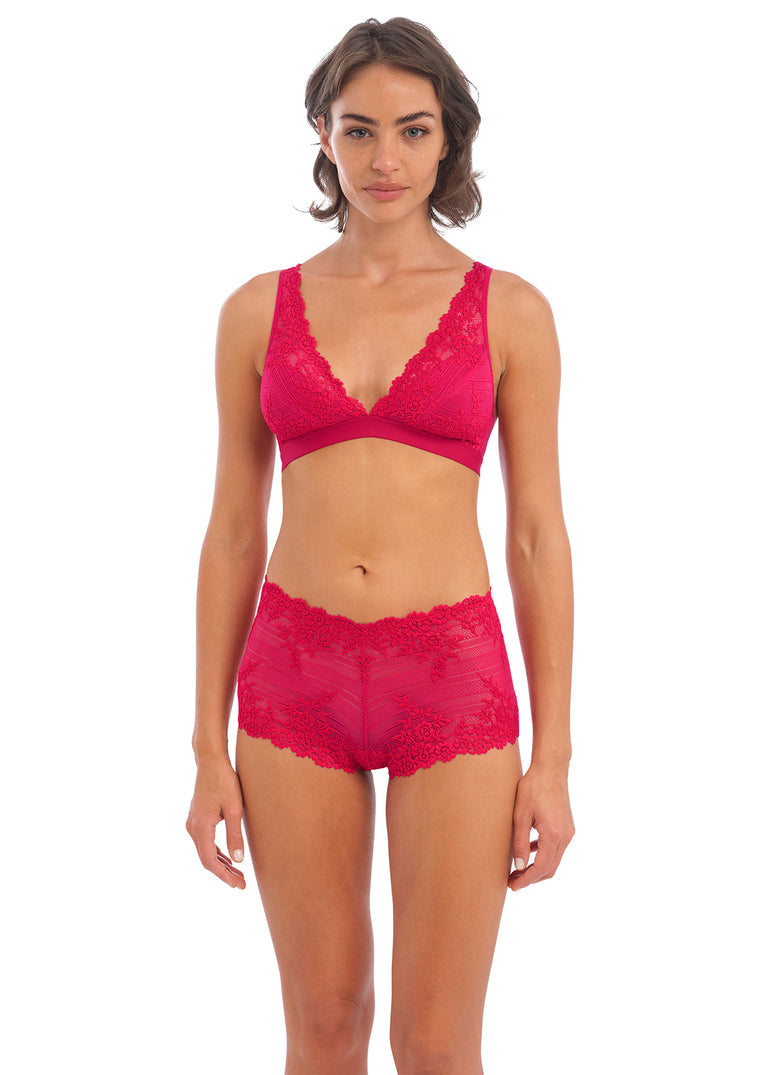WACOAL Embrace Lace Boyleg WA067491 - Coral Pink/ Persian Red