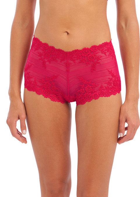 WACOAL Embrace Lace Boyleg WA067491 - Coral Pink/ Persian Red