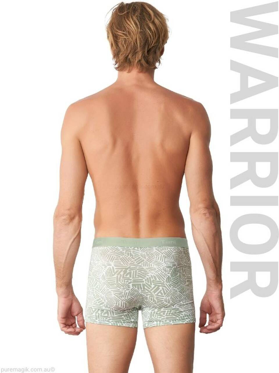 TANI Mens SilkTouch Contour Boxer Print Trunk 29080