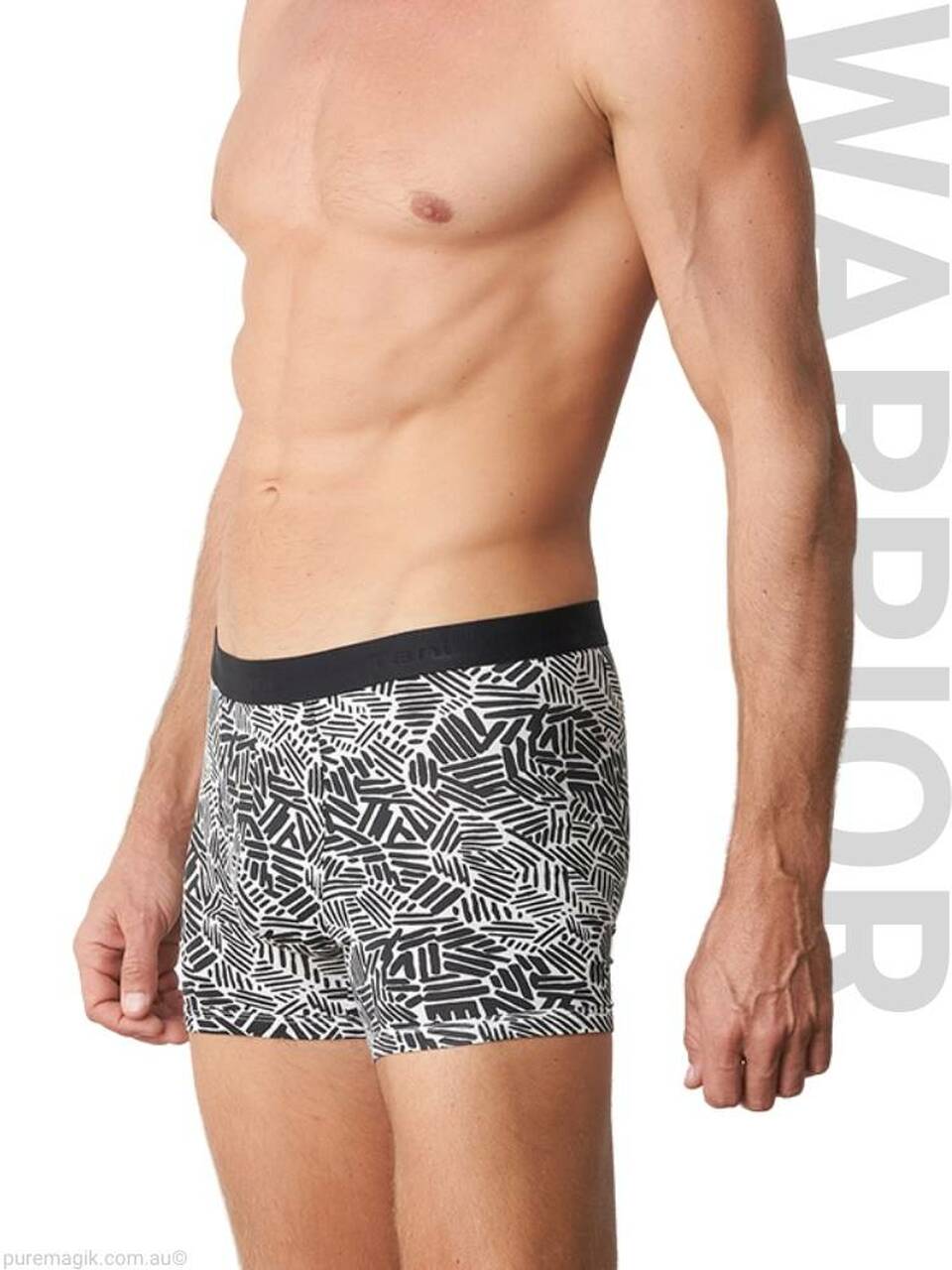 TANI Mens SilkTouch Contour Boxer Print Trunk 29080