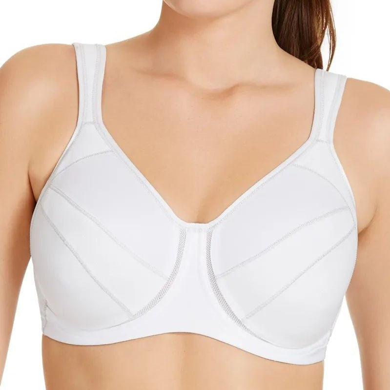 BERLEI Full Support Non-Padded Sports Wired Bra Y533WB - White/ Nude Glow/ Print