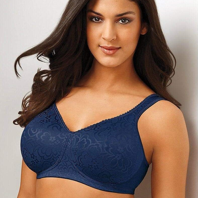 PLAYTEX Ultimate Lift and Support Wire Free Bra Y1055H - Blue Velvet/ Mother of Pearl/ Sandshell