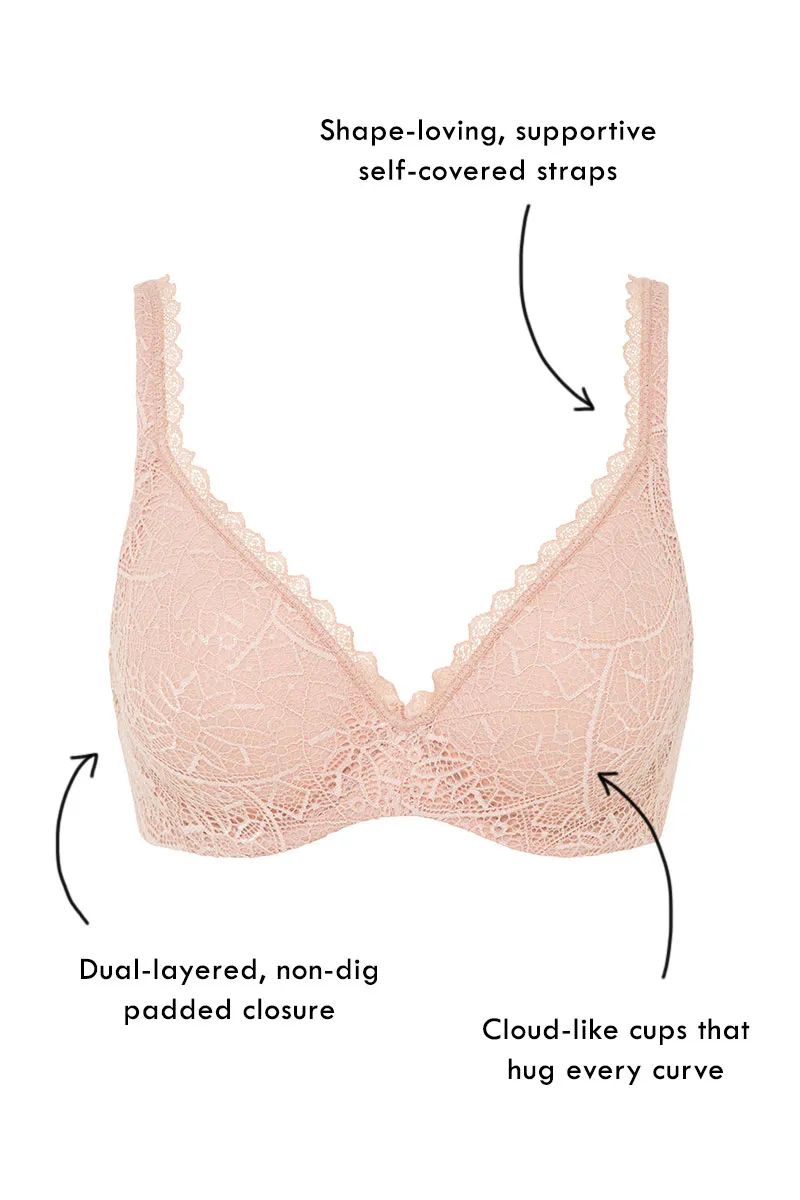 BERLEI Barely There Lace Contour Bra YYTP - Nude Lace
