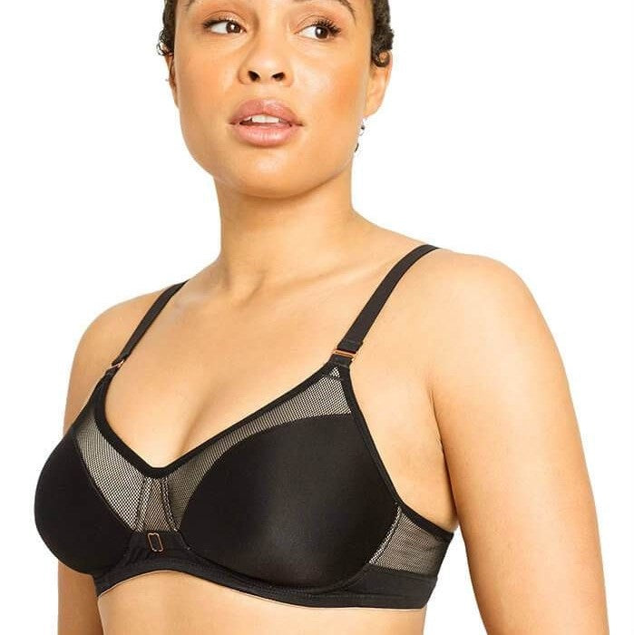 Kayser Women's Total Comfort Wire Free Bra - Black - Size 10DD
