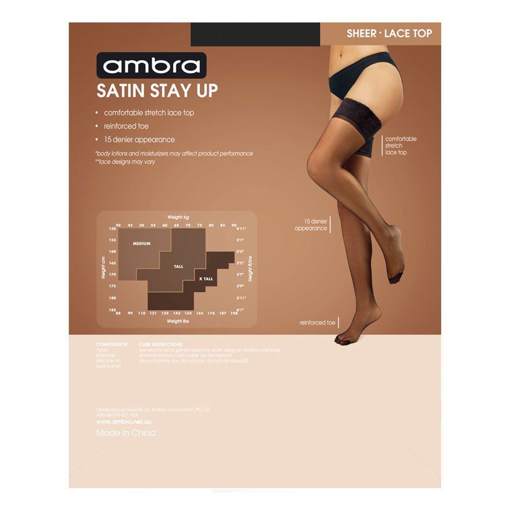 Ambra Satin Stay Up AMBSUST