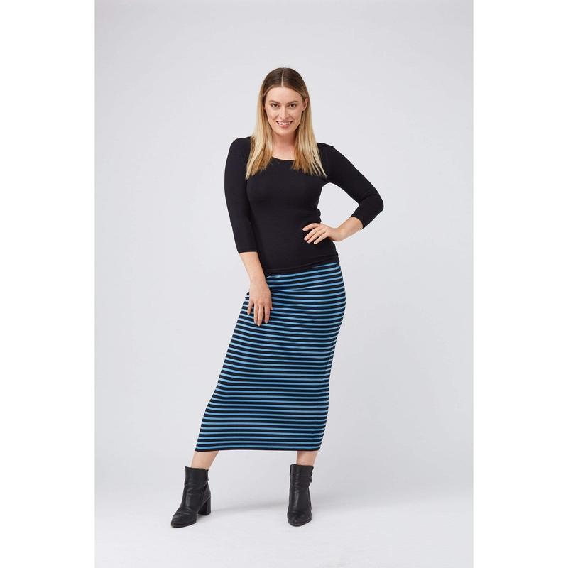 TANI 3/4 Sleeve Scoop Neck Top Modal 79245
