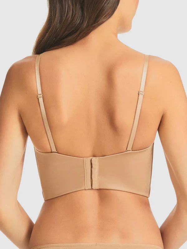 FINELINES Refined Strapless Plunge Bustier RL029A - Skin – The Lingerie Bar