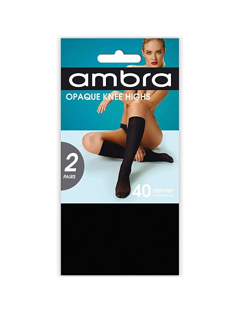 AMBRA Opaque Knee-High 2-Pack
