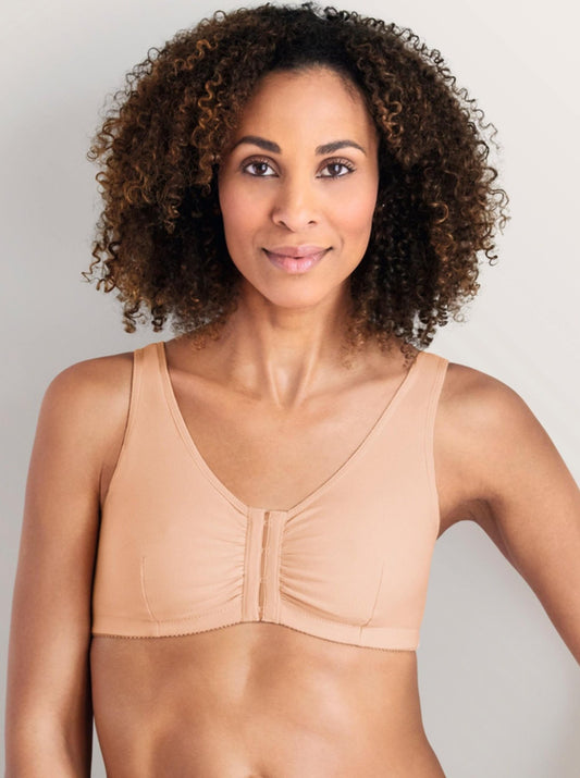 AMOENA Frances Non Wired Front Closure Post Surgical Bra 2128 - Nude/ Black/ White