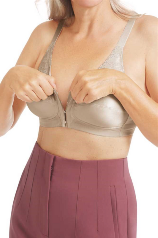 AMOENA Nancy Non-wired Front Closing Mastectomy Bra 44739 - Light Nude