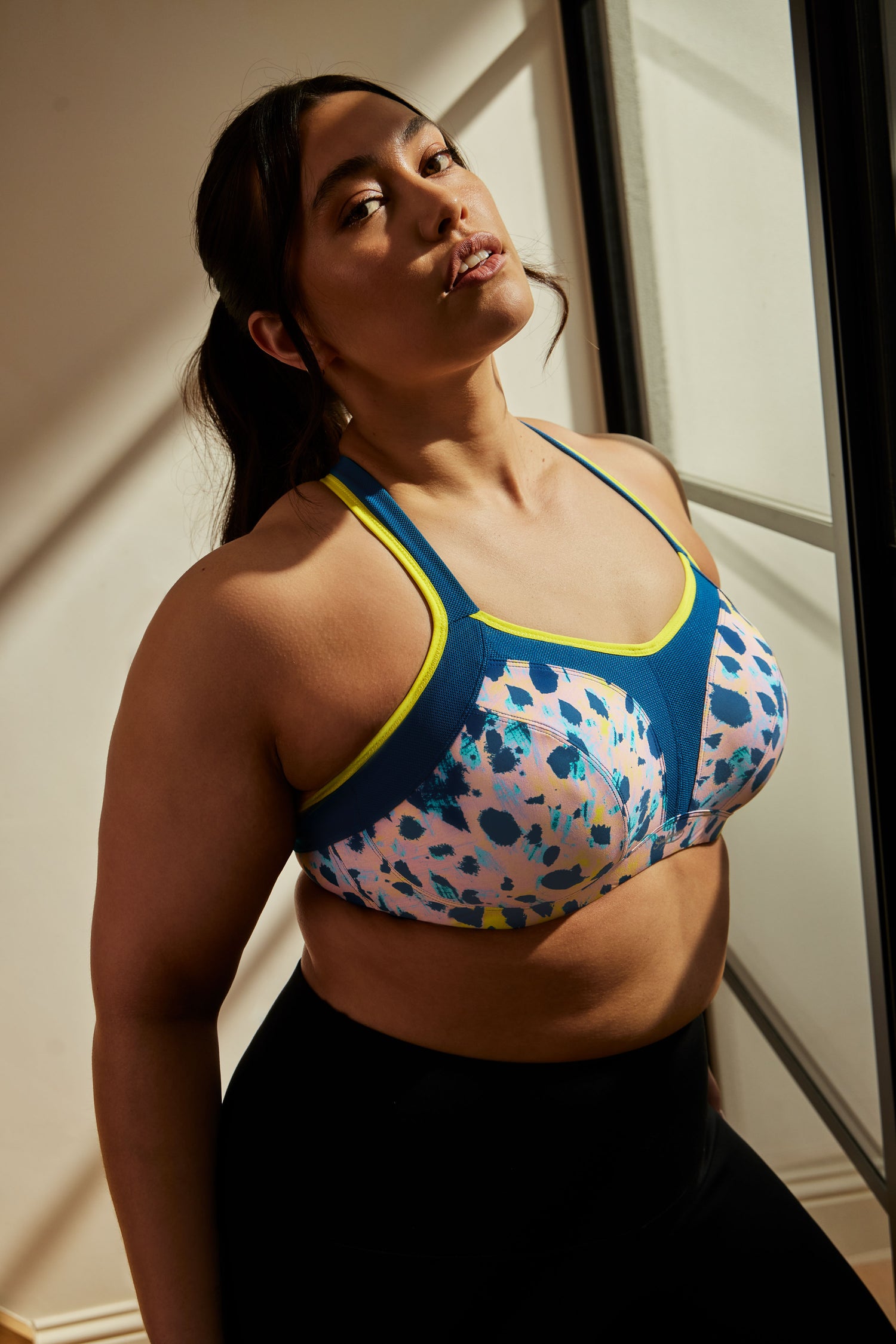 SCULPTRESSE Non Padded Sports Bra 9441 - Lime Animal – The