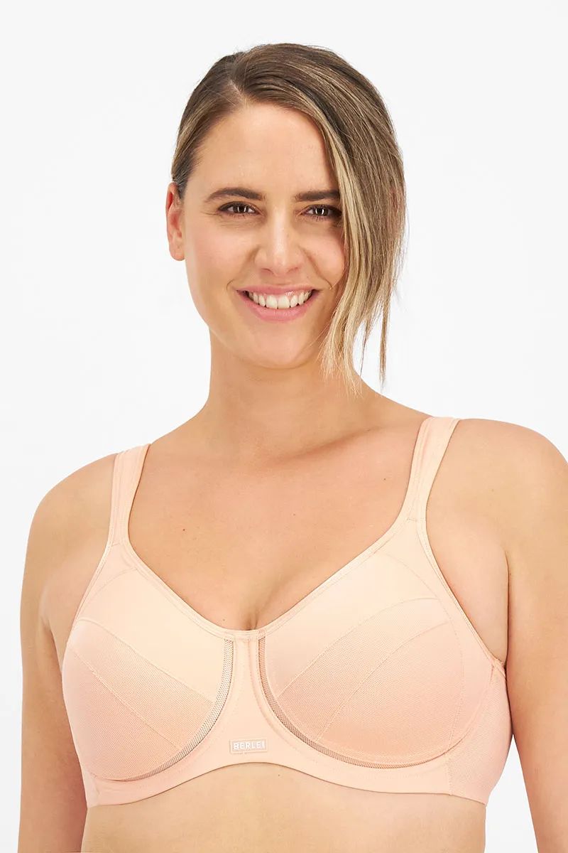 BERLEI Full Support Non-Padded Sports Wired Bra Y533WB - Cameo Blush