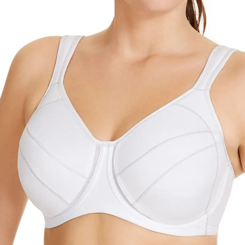 BERLEI Full Support Non-Padded Sports Wired Bra Y533WB - White/ Nude Glow/ Print