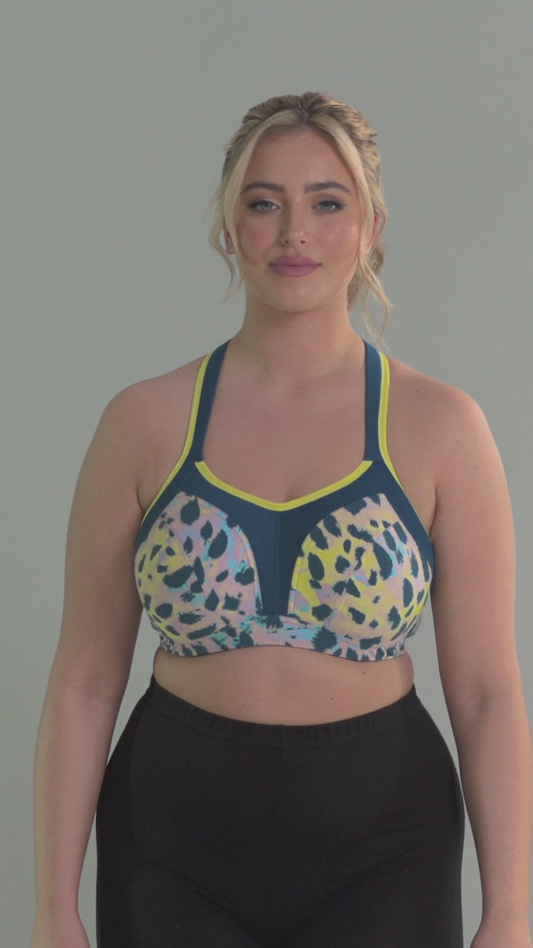 SCULPTRESSE Non Padded Sports Bra 9441 - Lime Animal – The