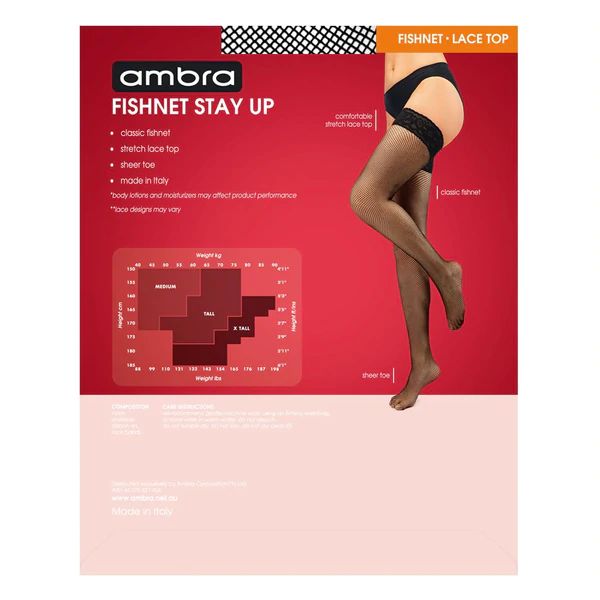 AMBRA Fishnet Lace Top Stay Ups