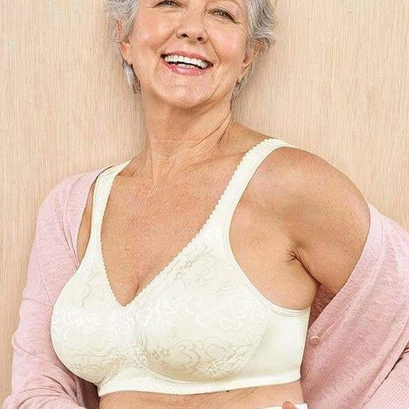Playtex Ultimate Lift and Support Wirefree Bra P4745 Mother of Pearl Womens  Lingerie
