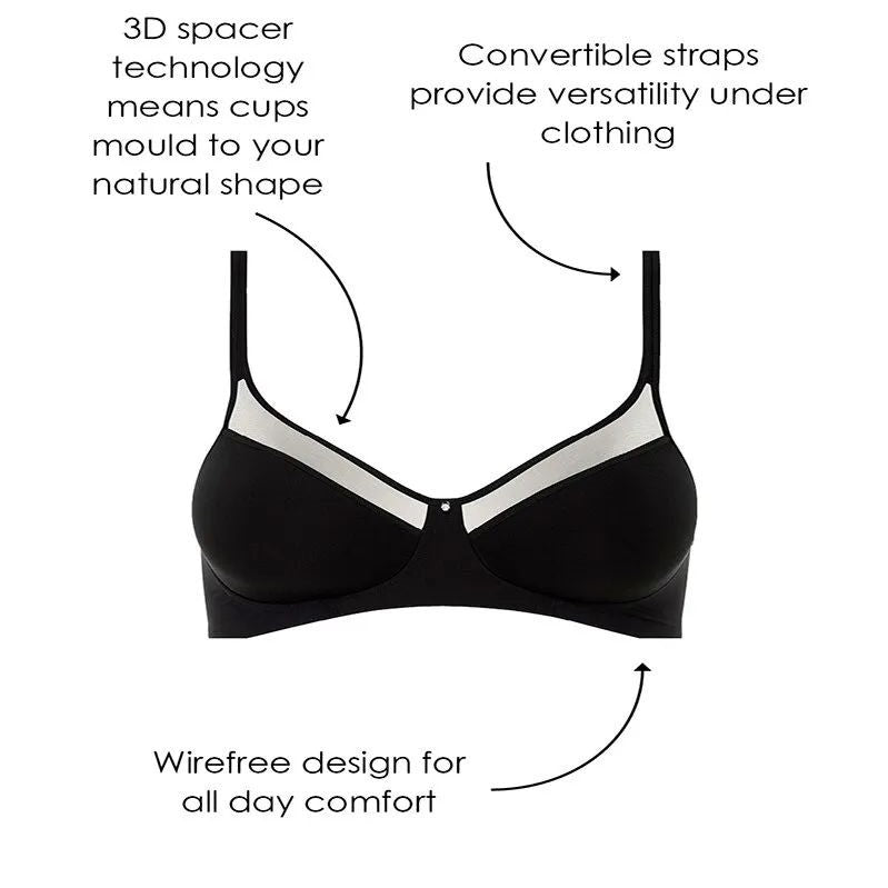 PLAYTEX Ultimate Lift and Support Wire Free Bra Y1055H - Black